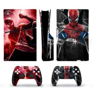 Skin for PS5 Console Controller Slim Disc Version Vynil Skins Stickers Spider-Man