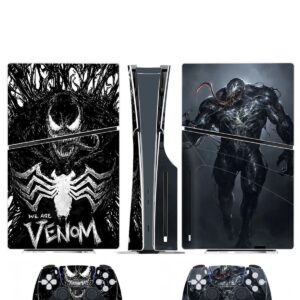 Skin for PS5 Console Controller Slim Disc Version Vynil Skins Stickers ,,VENOM"