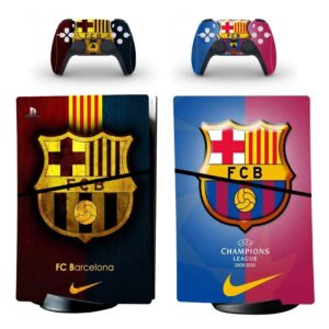 Skin for PS5 Console Controller Slim Disc Version Vynil Skins Stickers ,,FC Barcelona"
