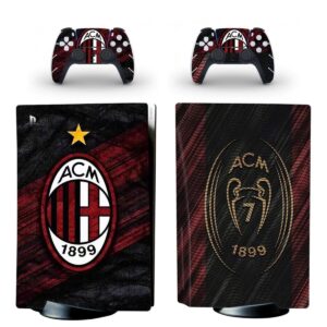 Skin for PS5 Console Controller Disc Edition Vinyl Skins Sticker ,,AC Milan"