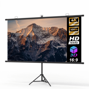 2-in-1 Projector Screen 100 inch + Projector Screen Stand